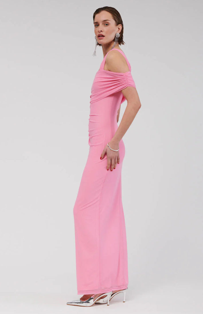 Christy Pink Off Shoulder Maxi