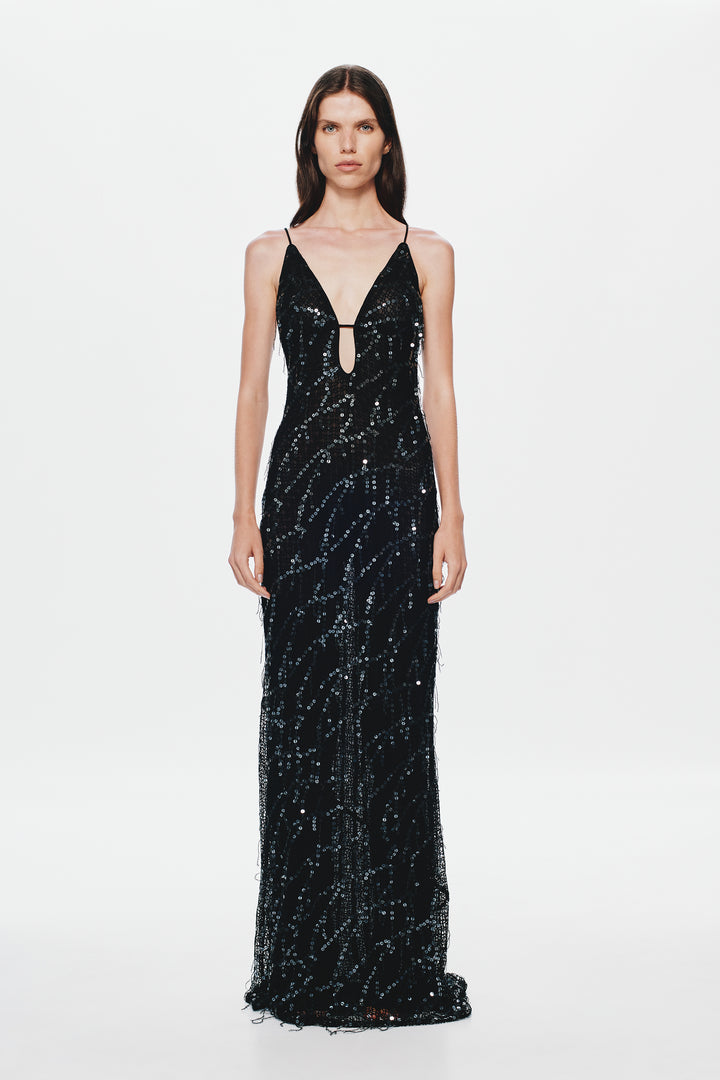 Onyx Sequin Dress