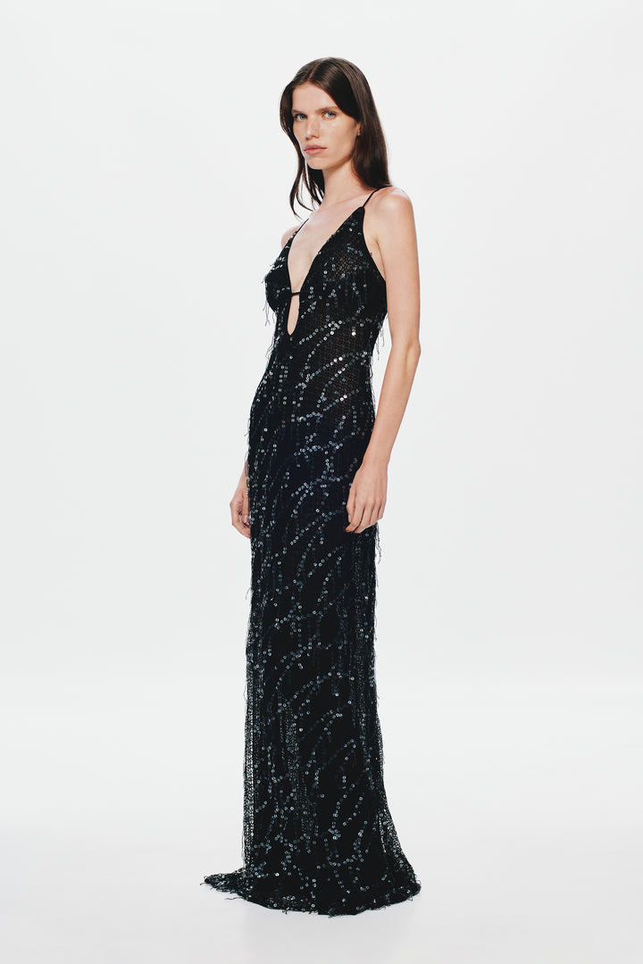Onyx Sequin Dress