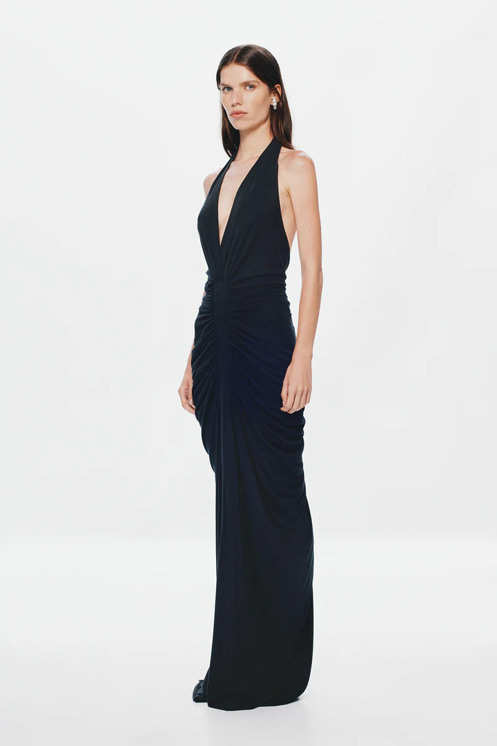 Venus Gathered Cupro Dress