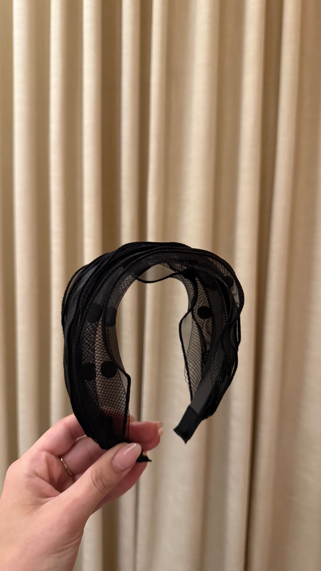 Black Mesh Headpiece
