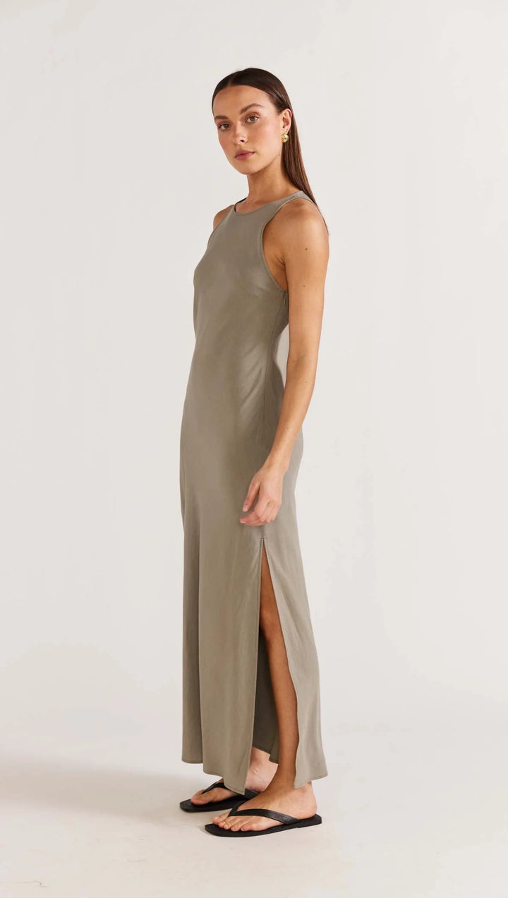 Olina Bias Midi Dress