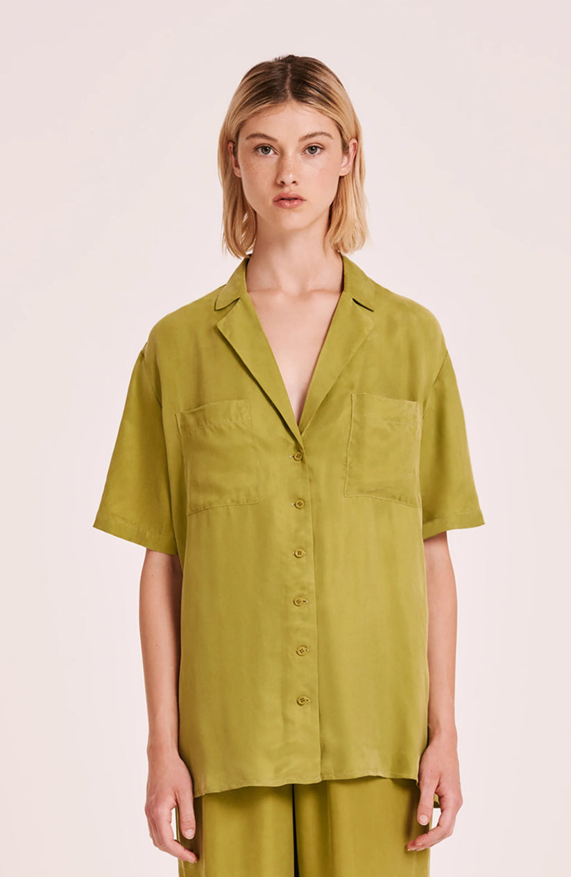 Lucia Cupro Shirt | Pickle