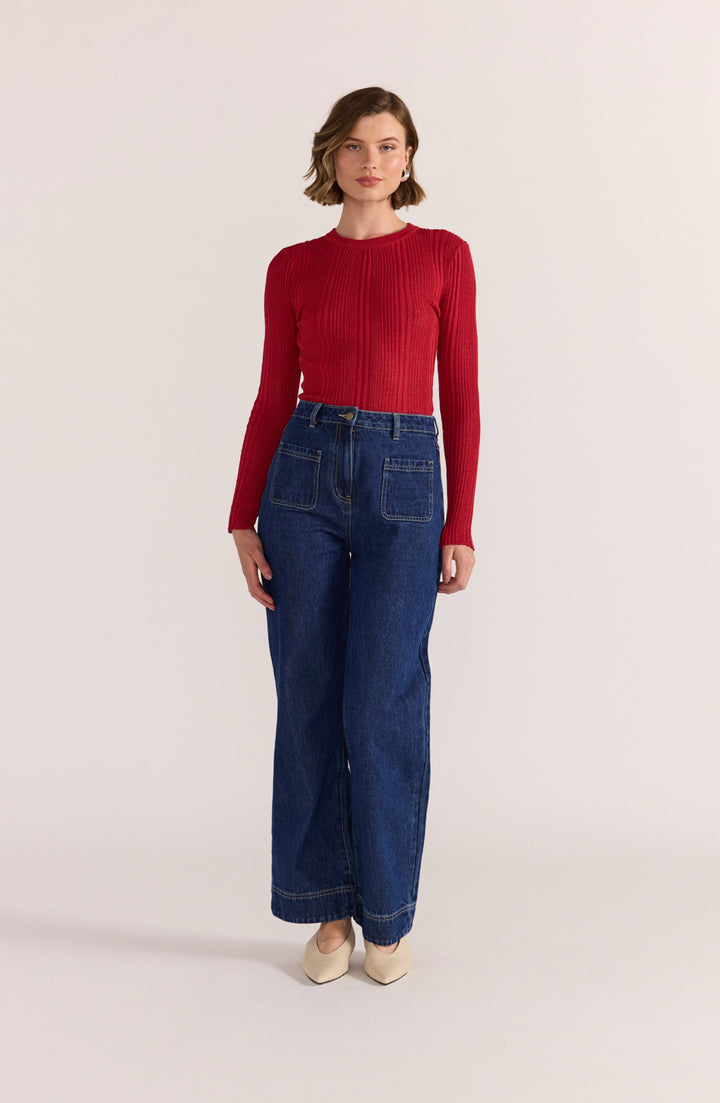 Luna Ribbed Knit Top
