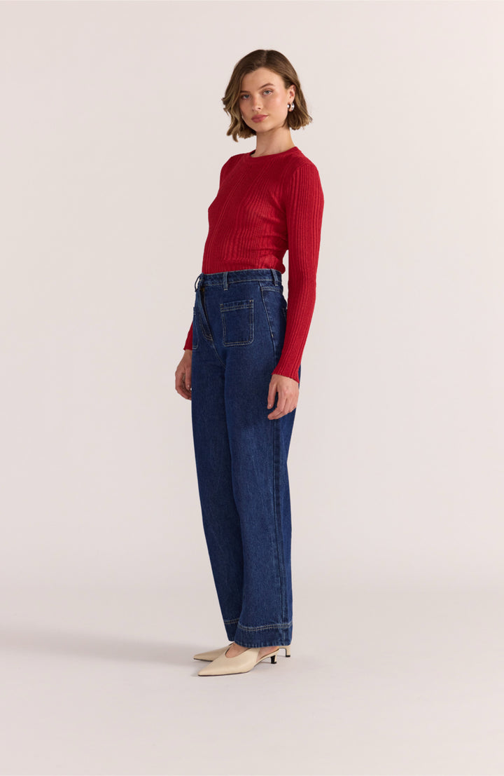 Luna Ribbed Knit Top