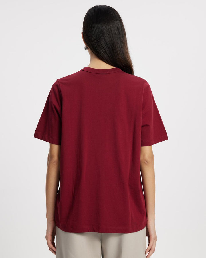Karine Graphic Tee | Burgundy