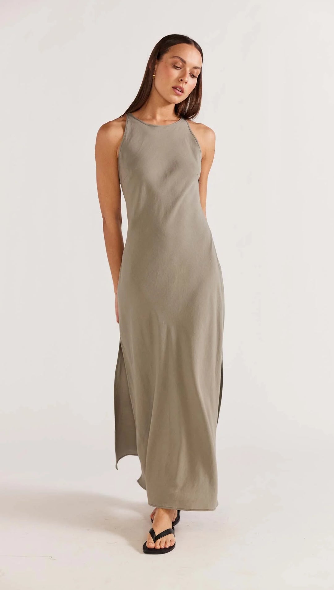 Olina Bias Midi Dress