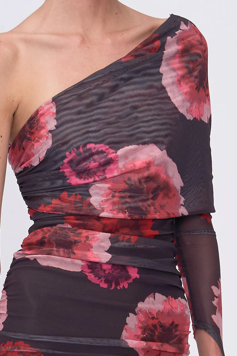 Frida Draped Off Shoulder Long Sleeve Mini