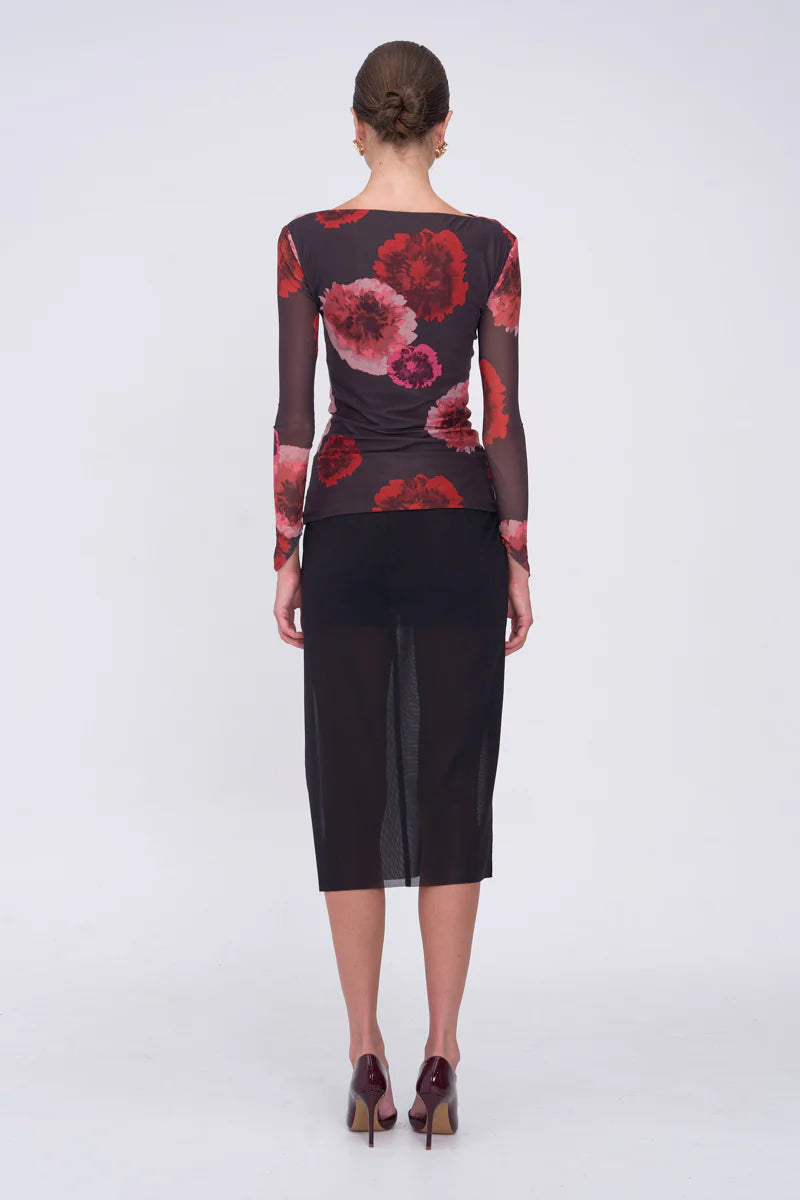 Frida Ruched Front Long Sleeve Top