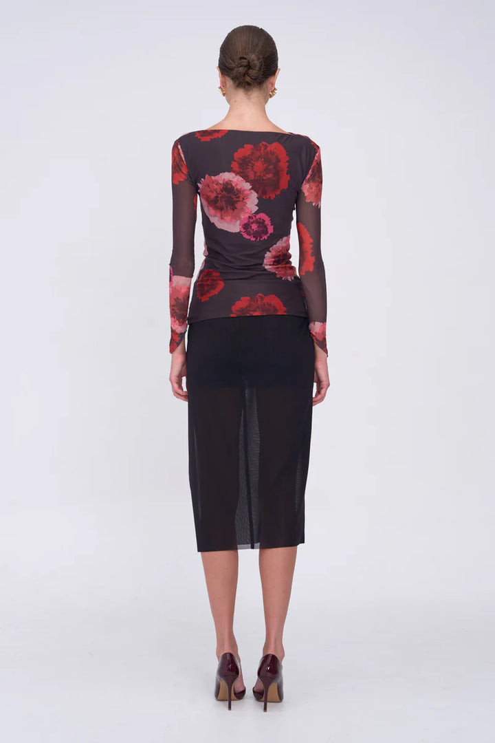 Frida Ruched Front Long Sleeve Top