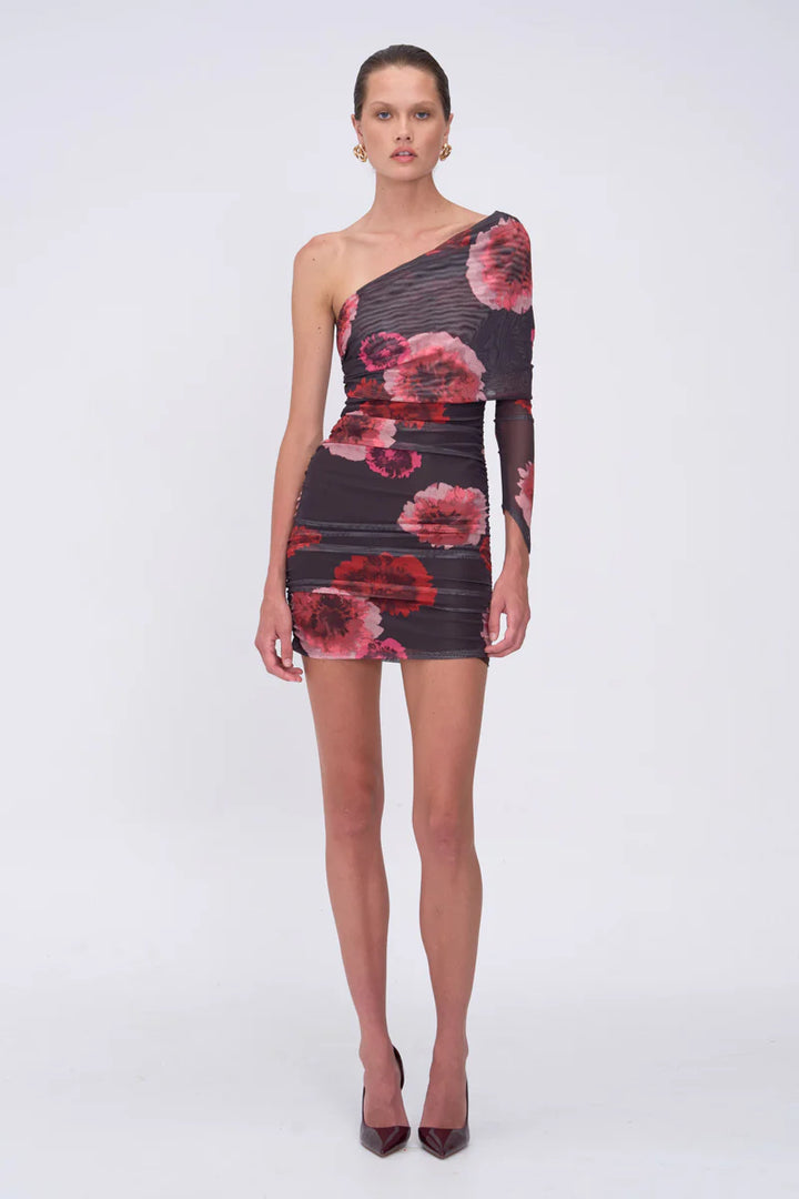 Frida Draped Off Shoulder Long Sleeve Mini