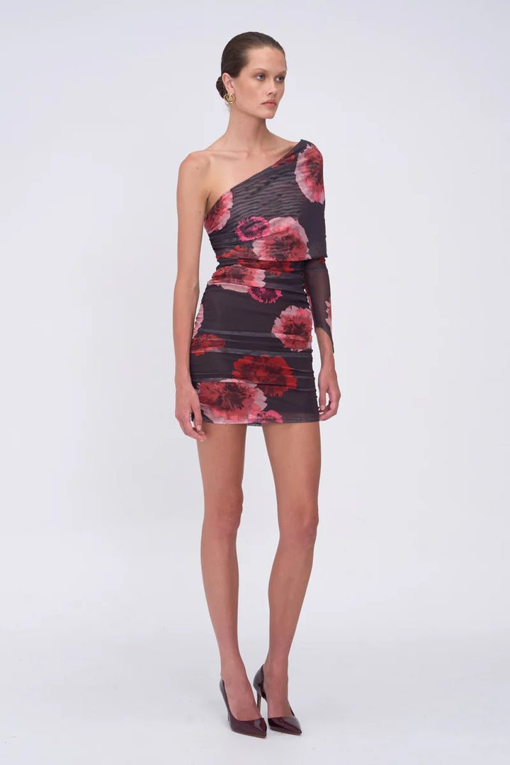 Frida Draped Off Shoulder Long Sleeve Mini