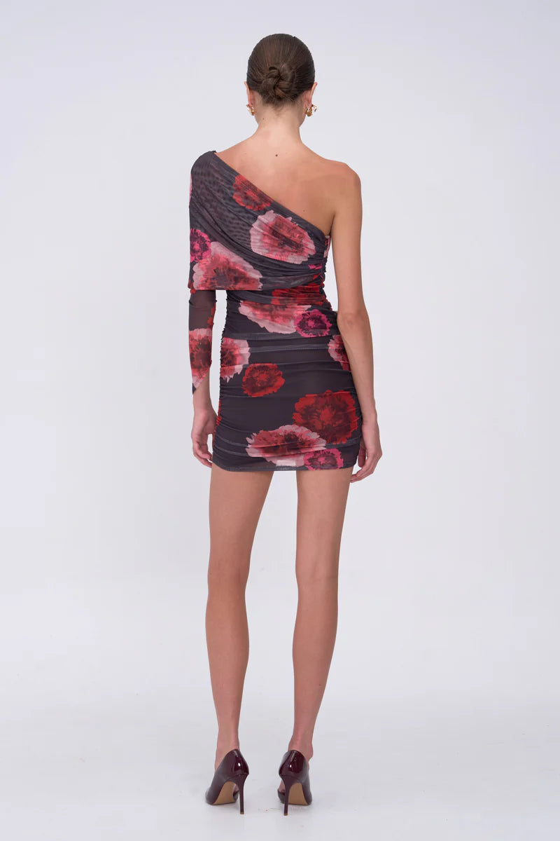 Frida Draped Off Shoulder Long Sleeve Mini