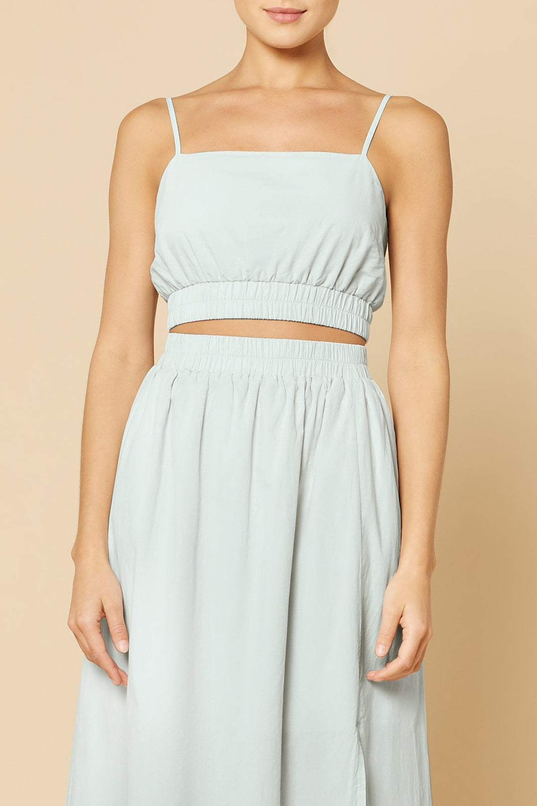 Odessa Poplin Crop Cami | Ice
