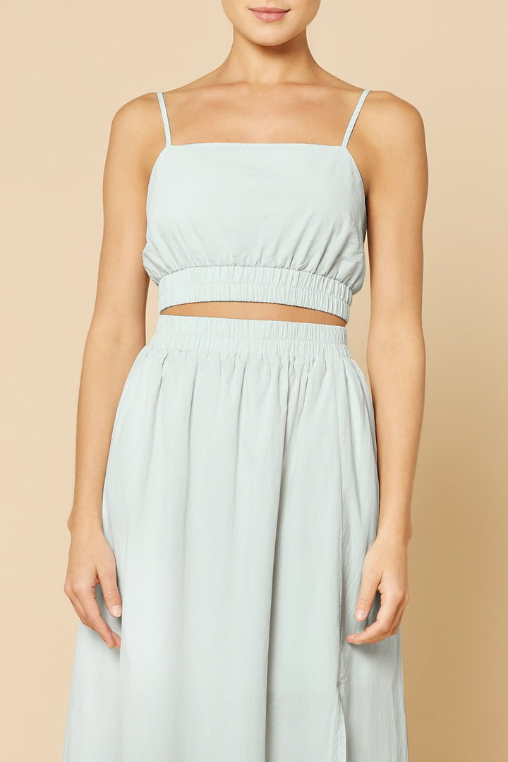 Odessa Poplin Crop Cami | Ice