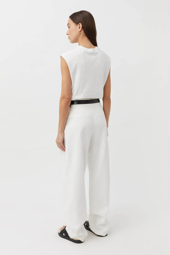 Huntington C&M Tank | White W Black