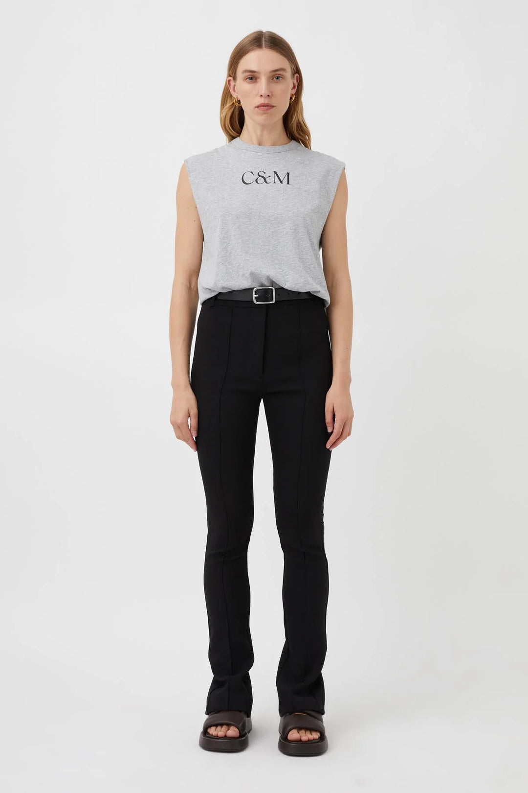 Huntington C&M Tank | Grey W Black