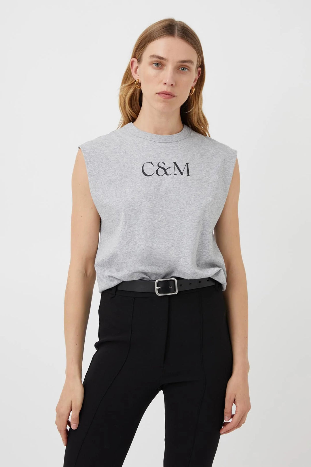Huntington C&M Tank | Grey W Black