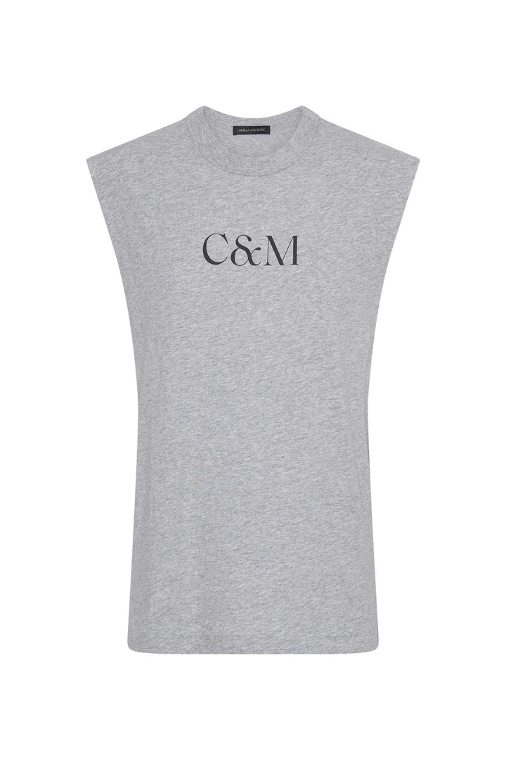 Huntington C&M Tank | Grey W Black