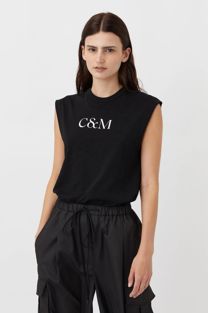 Huntington C&M Tank | Black W White