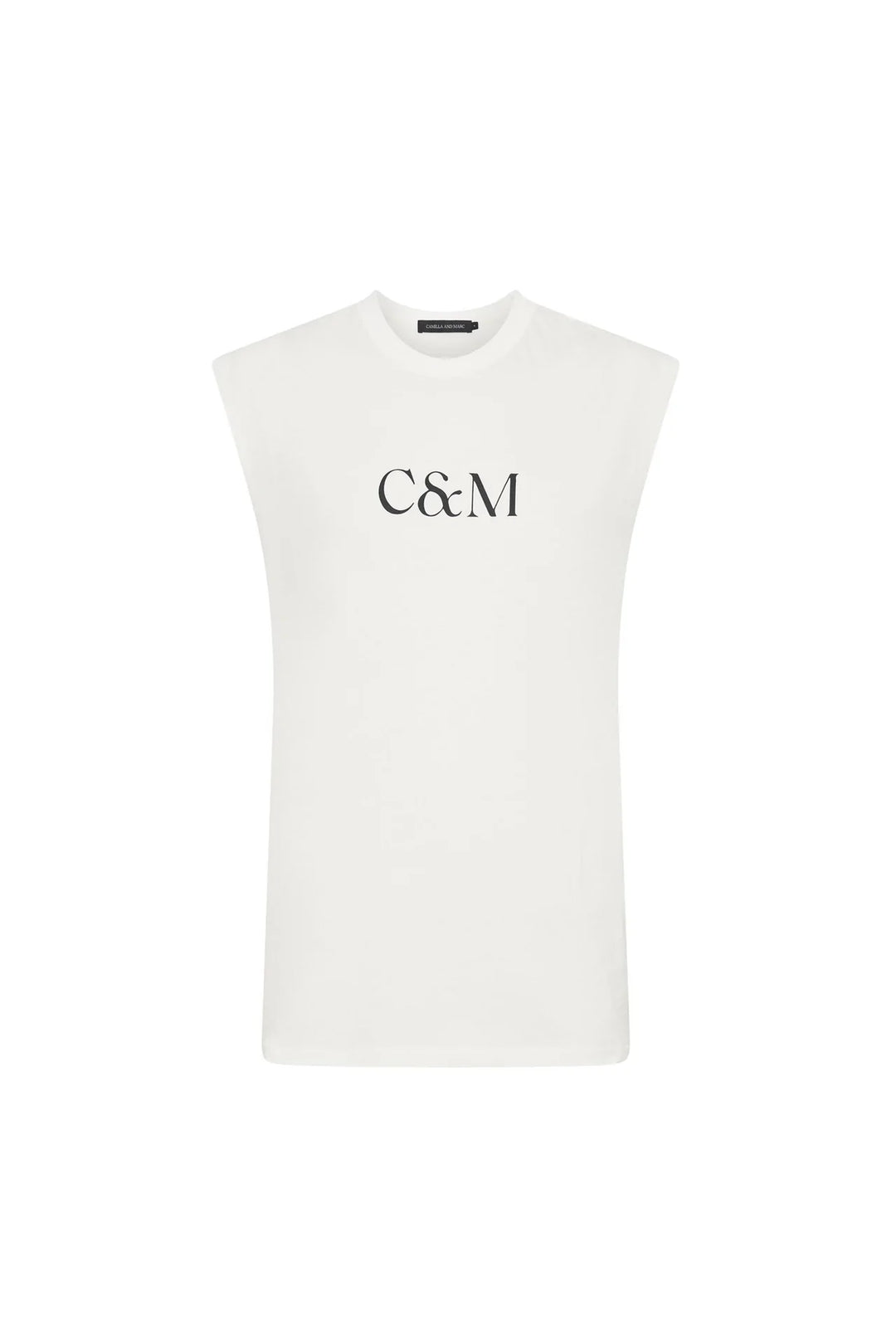 Huntington C&M Tank | White W Black