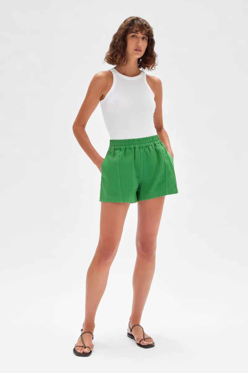 Maia Twill Short | Bermuda Green