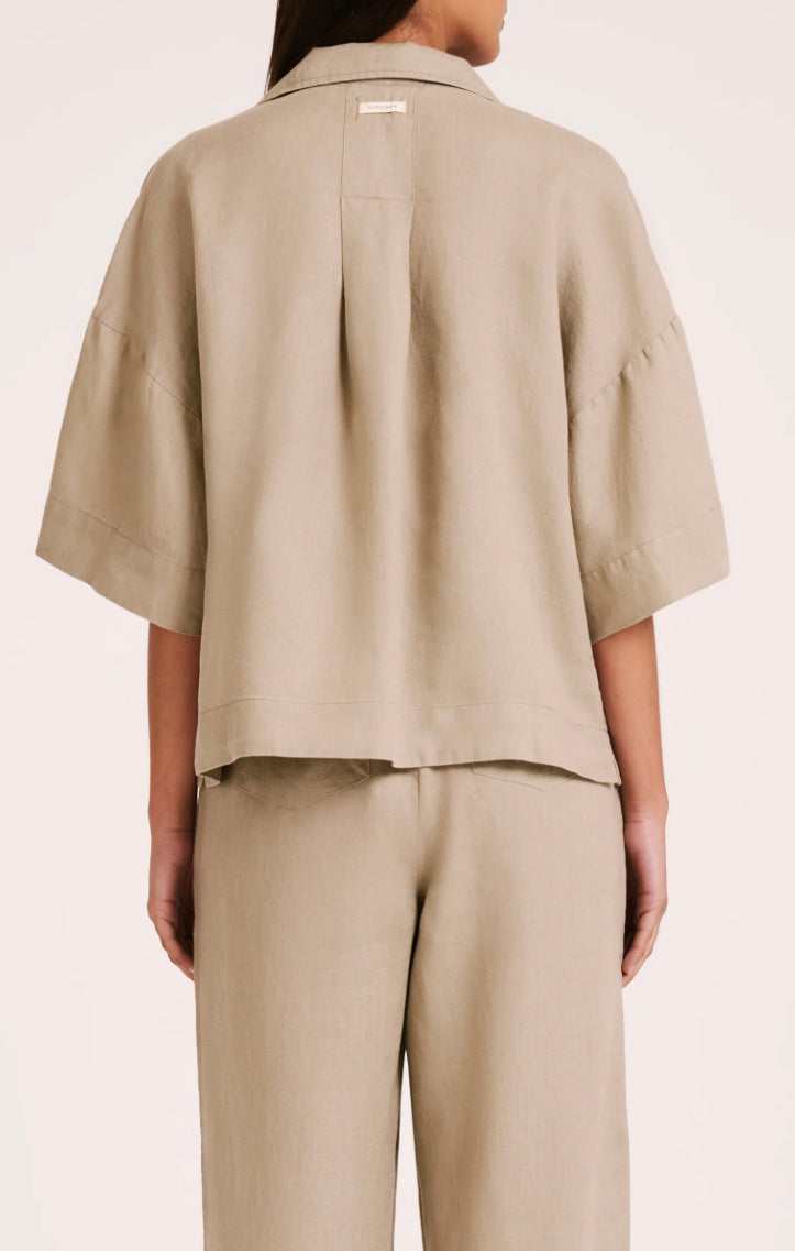 Lounge Linen Shirt | Washed Olive