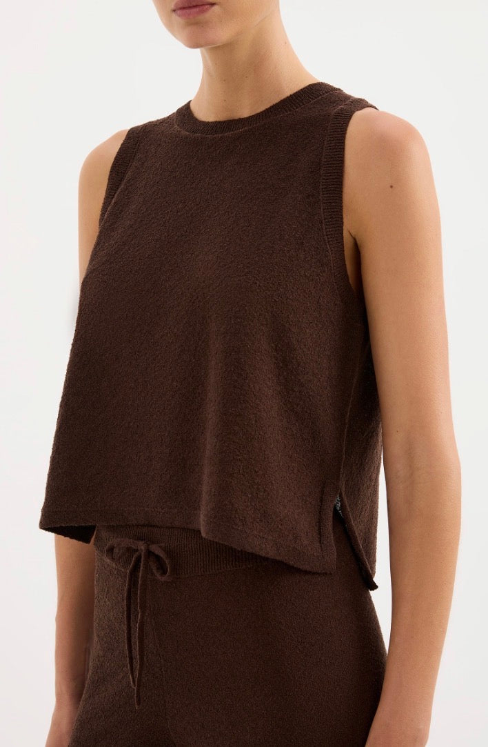 Zosia Knit Tank | Chocolate