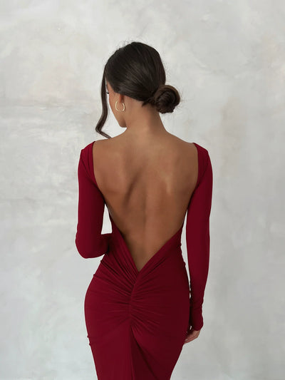 Natalia Dress | Wine
