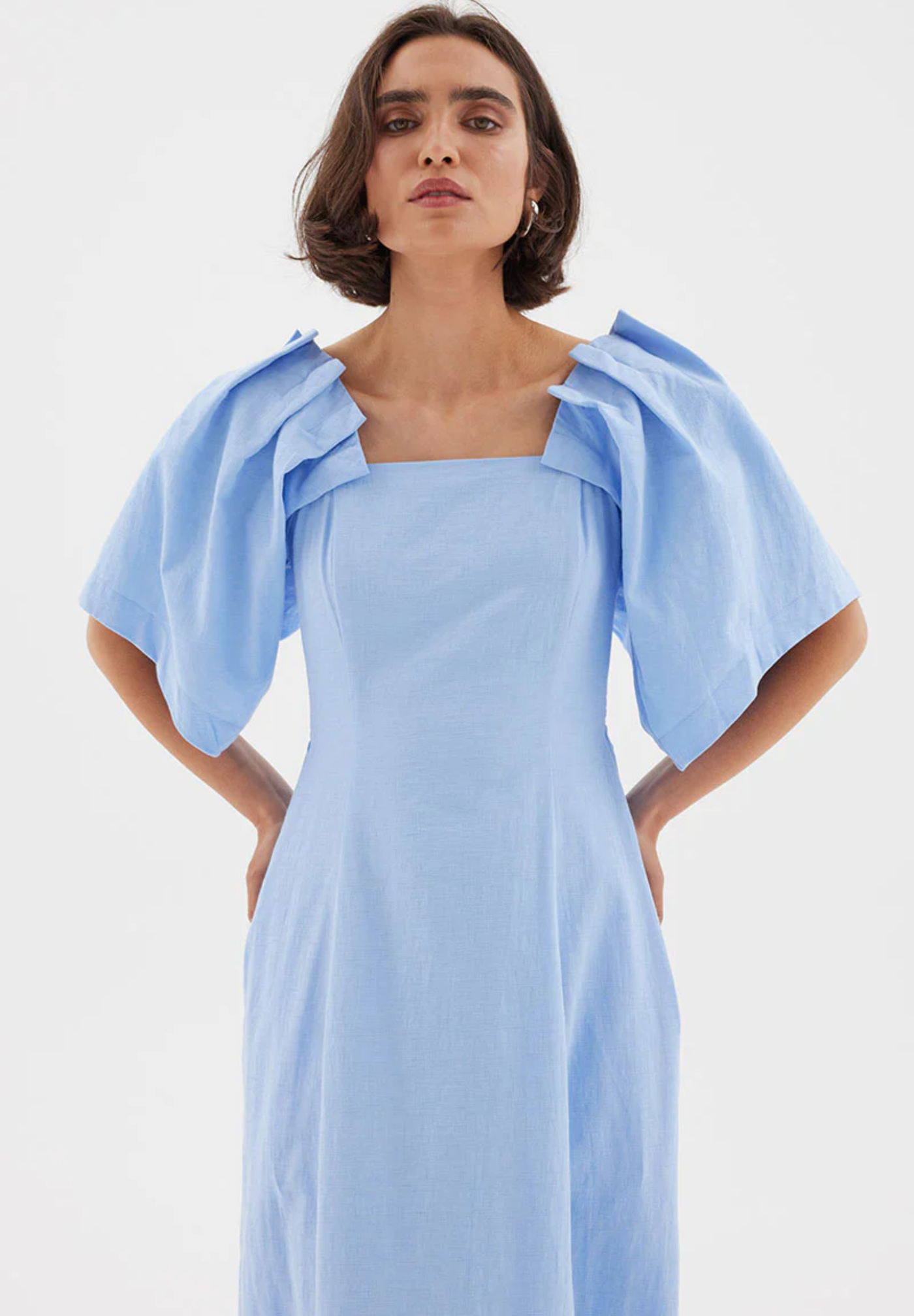 Origami Midi Dress | Serene Blue