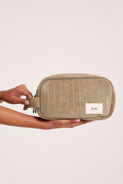 Terry Cosmetic Bag | Olive