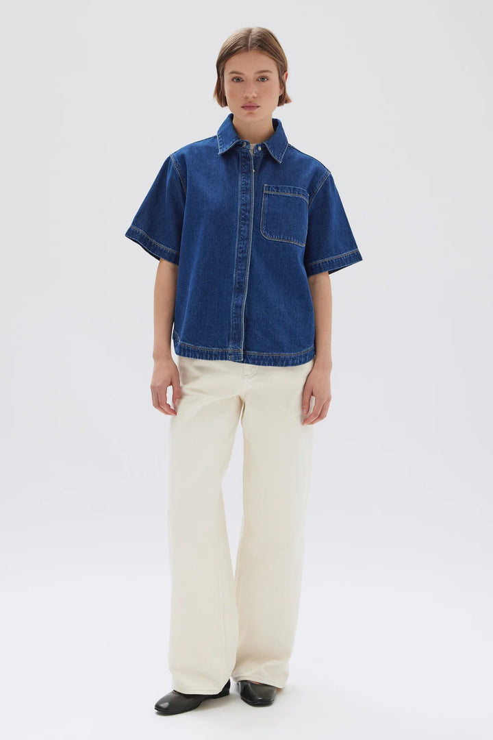 Marlow Boxy Denim Shirt | Heritage Blue