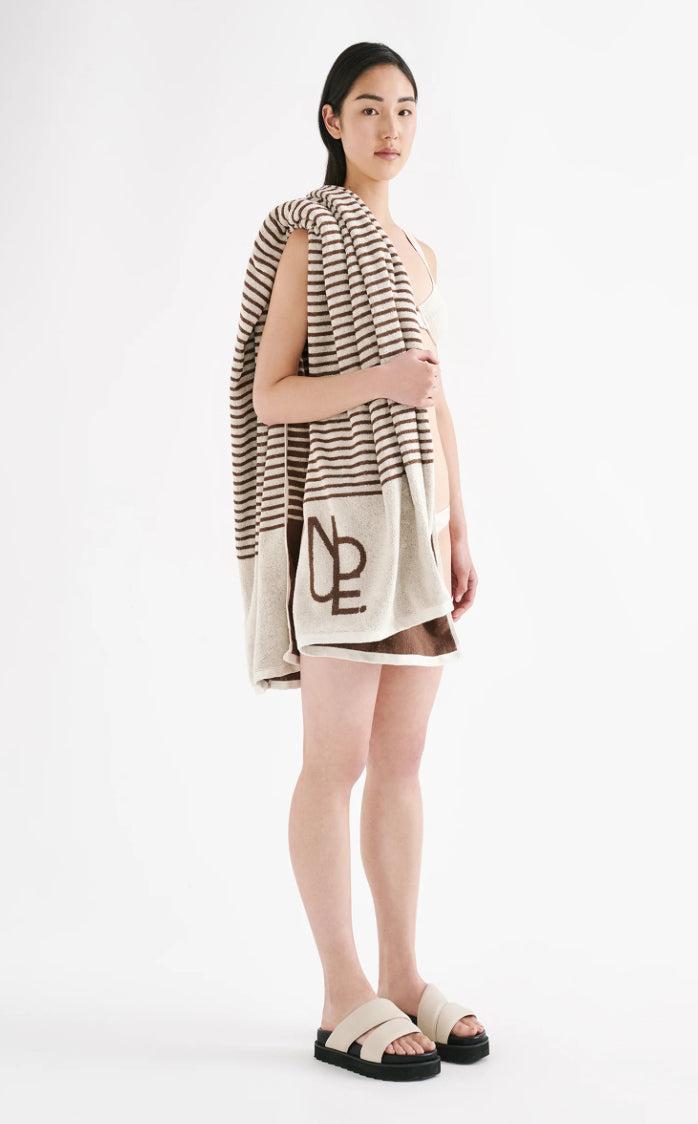 Nude Stripe Beach Towel