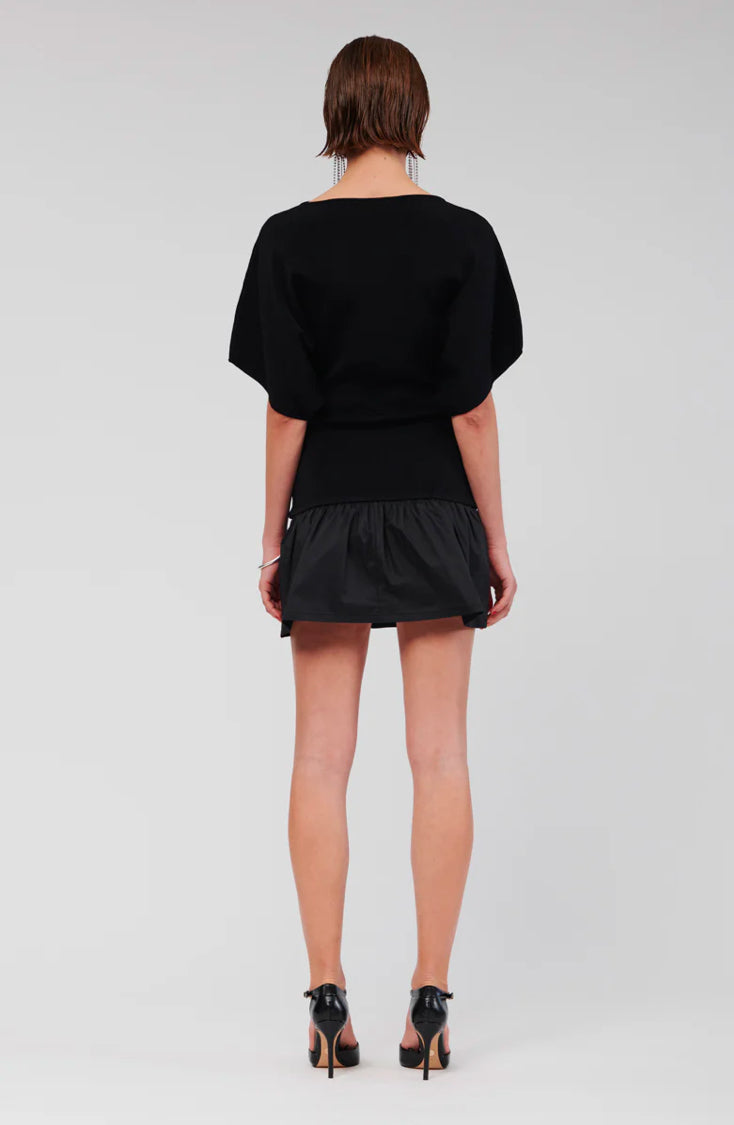 Naples Drop Waist Mini Dress | Black