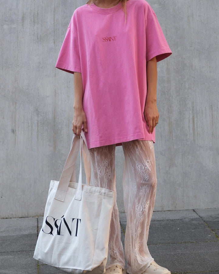 NO VACANCY TEE | Acid Wash Dark Pink