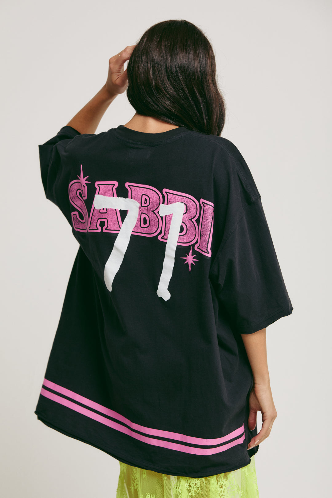 THE VERY OVERSIZED LIFE IS SHORT TEE - BLACK
