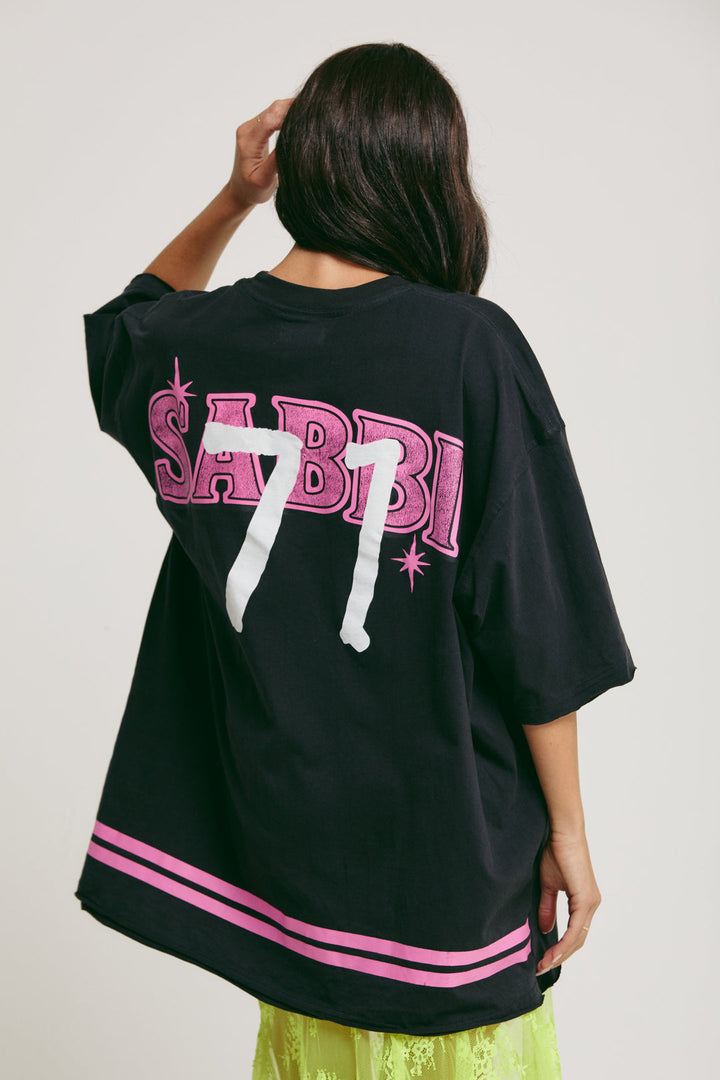 THE VERY OVERSIZED LIFE IS SHORT TEE - BLACK