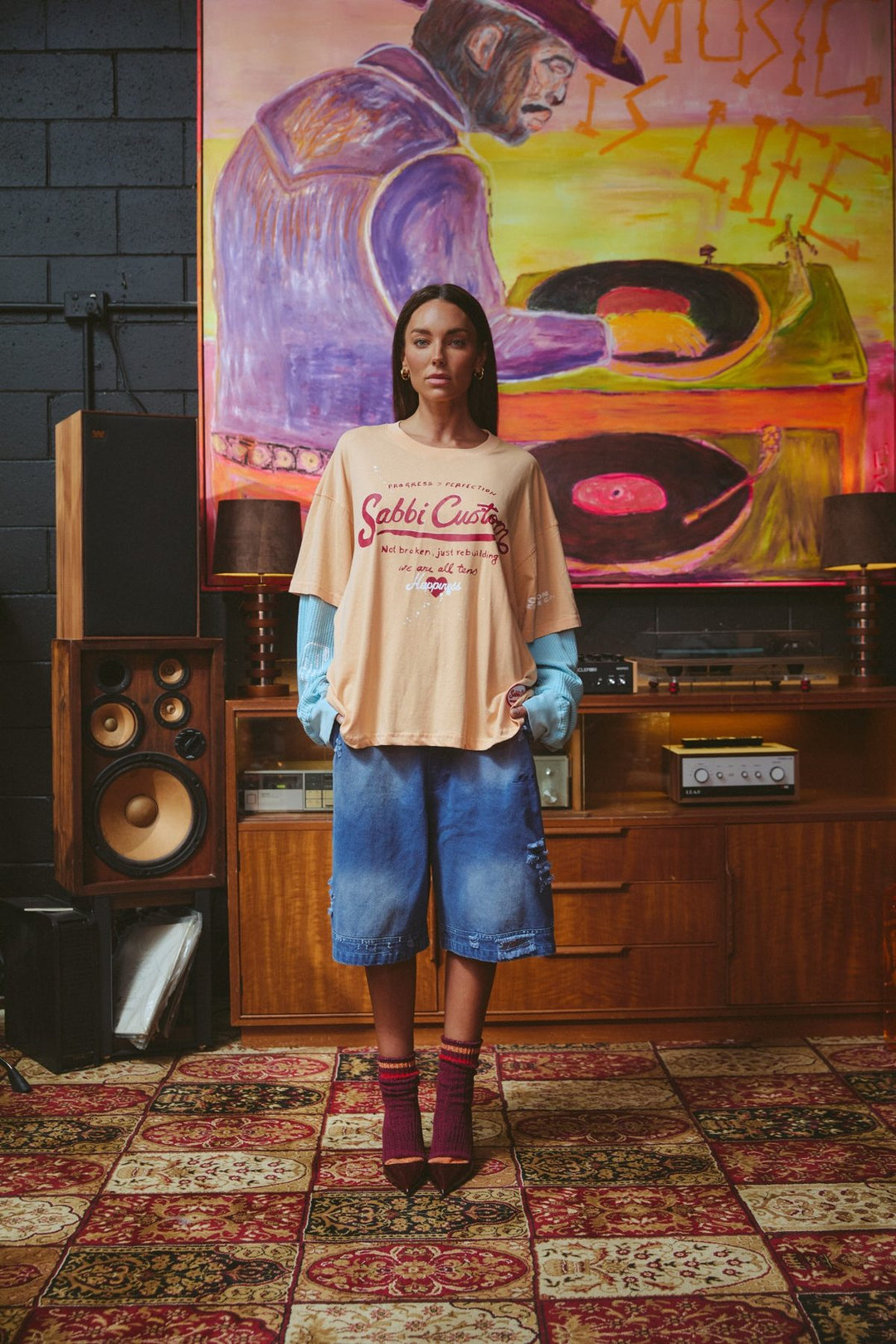 The LS Sabbi Custom Tee - Apricot