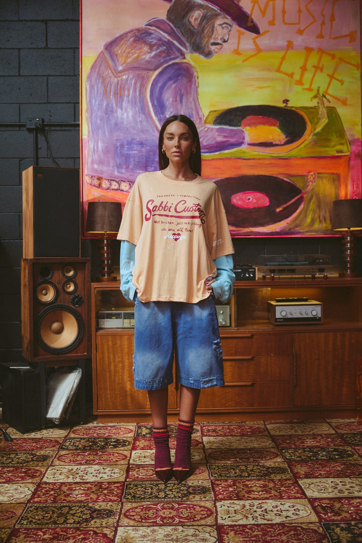 The LS Sabbi Custom Tee - Apricot