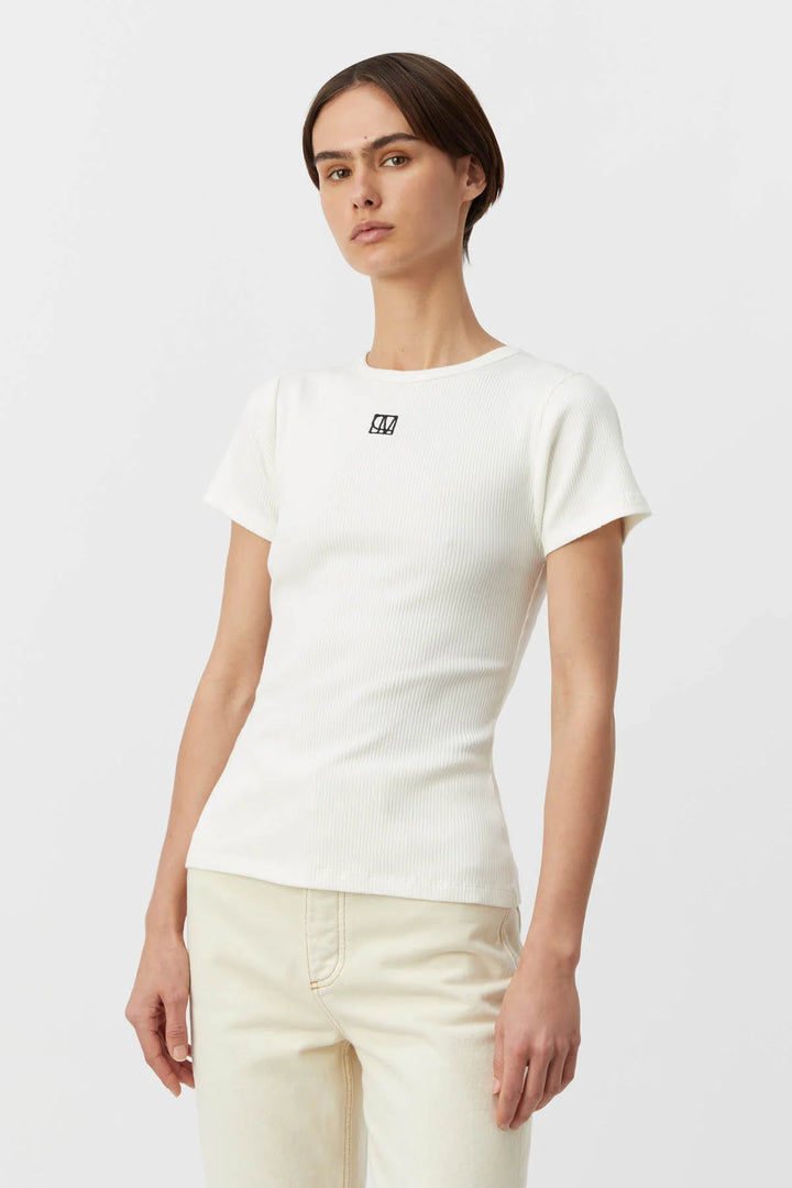 Nora Fitted Tee | Soft White