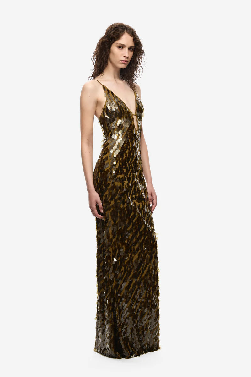 Sapphire Sequin Maxi Dress