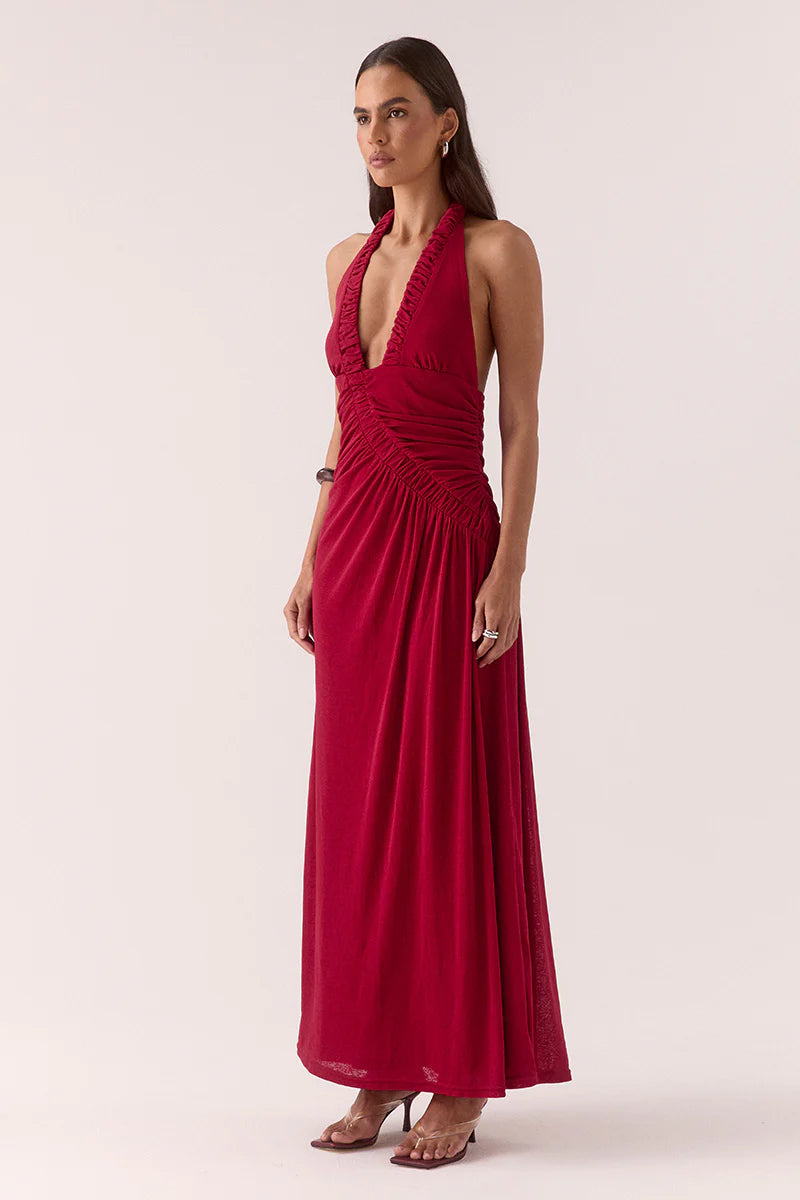 Alora Maxi Dress Raspberry
