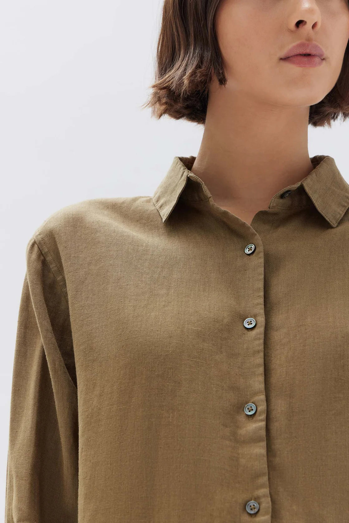 Xander Long Sleeve Shirt | Pea