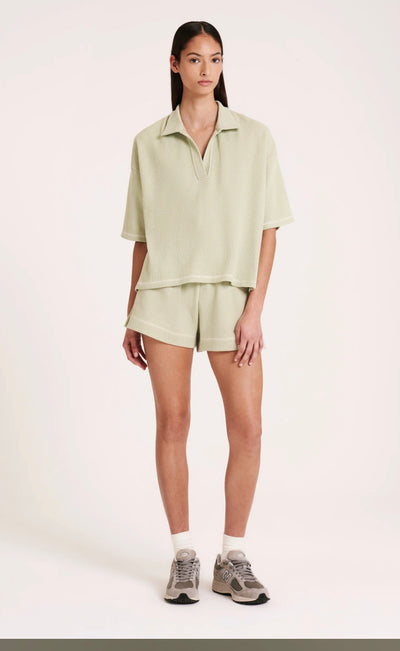 Yael Waffle Top | Pistachio