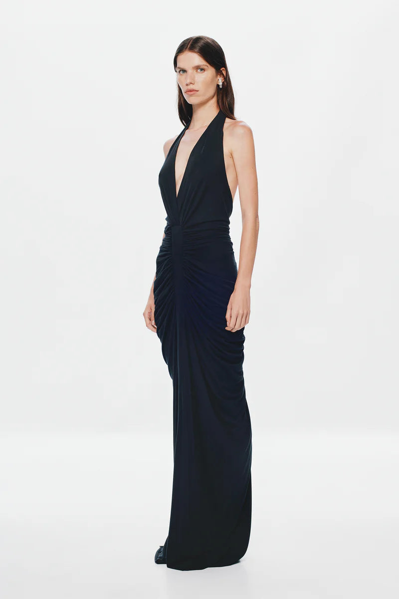 Venus Gathered Cupro Dress