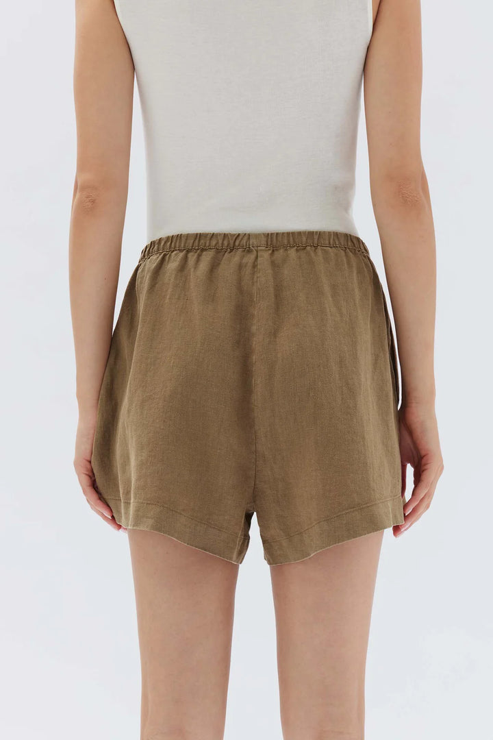 Stella Linen Short | Pea