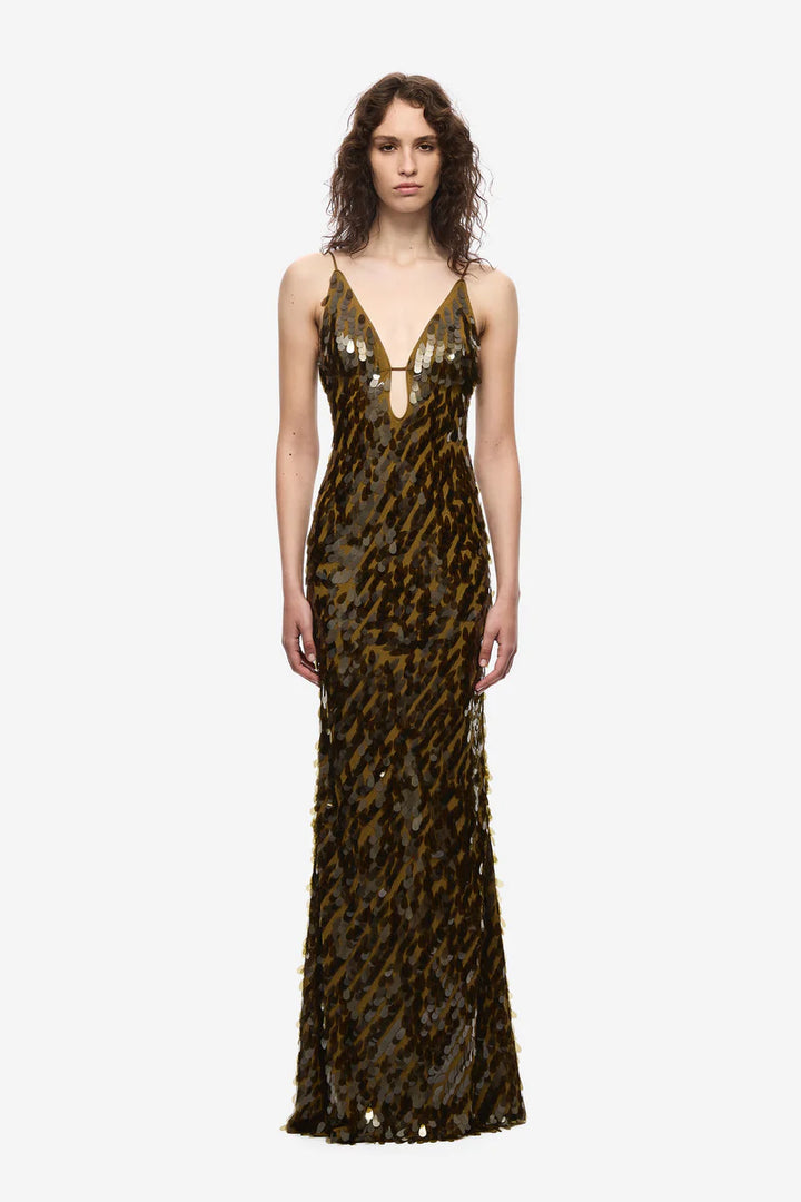 Sapphire Sequin Maxi Dress