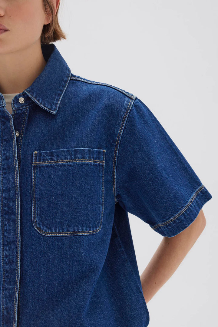 Marlow Boxy Denim Shirt | Heritage Blue