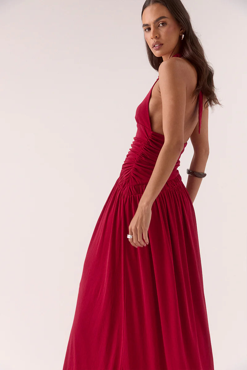 Alora Maxi Dress Raspberry