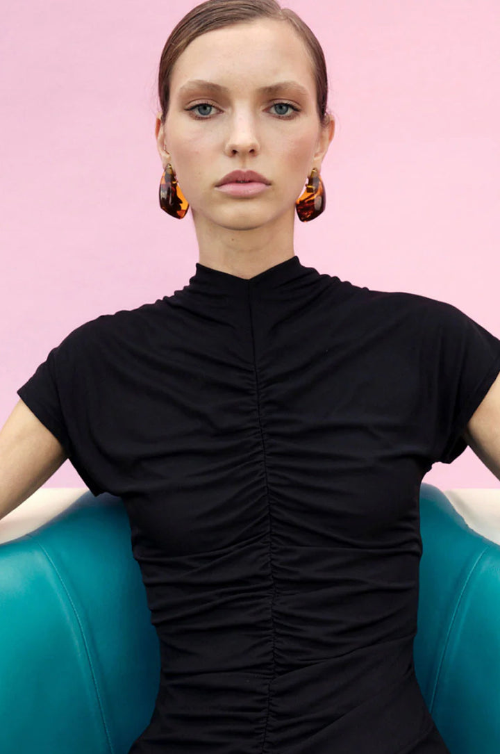 Christy Mesh Cap Sleeve Dress